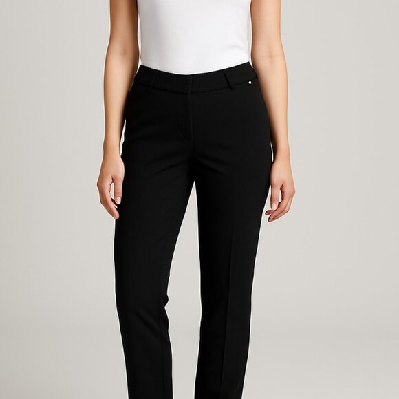 Alfred Sung Dress Pant Straight Leg Ponte knit black Size 10 - Picture 8 of 8